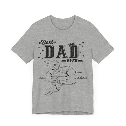 Best Dad Ever T-shirt - Personalized with Your Children's Names